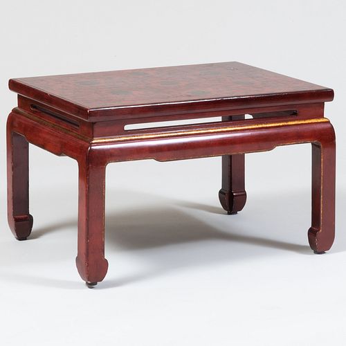 CHINESE STYLE RED LACQUER LOW TABLE15 2e3ea5