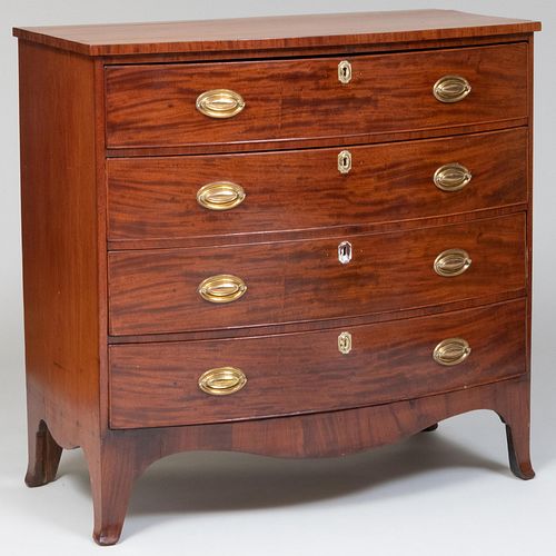 FEDERAL MAHOGANY BOW-FRONT CHEST