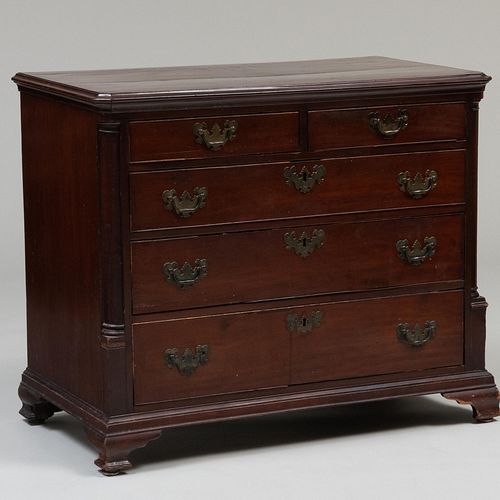 GEORGE III MAHOGANY CHEST OF DRAWERS30 2e3ec9