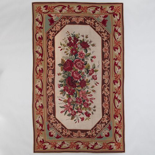 FLORAL NEEDLEPOINT RUGApproximately 2e3ec1