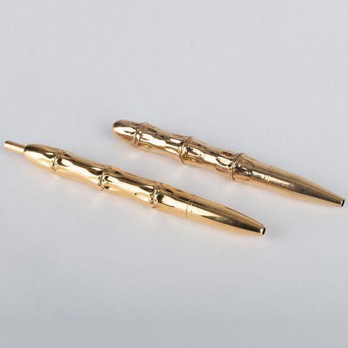 CARTIER 14K GOLD FAUX BAMBOO PENCIL 2e3ef8