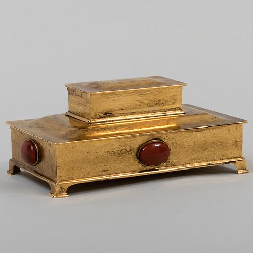 TIFFANY & CO. SILVER GILT HARDSTONE