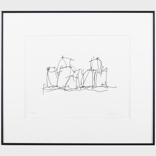 FRANK GEHRY B 1929 IN TOWNLithograph 2e3f65