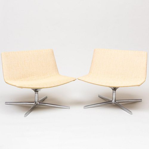 PAIR OF GORDON INTERNATIONAL UPHOLSTERED 2e3f68