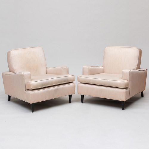 PAIR OF MID CENTURY MODERN UPHOLSTERED