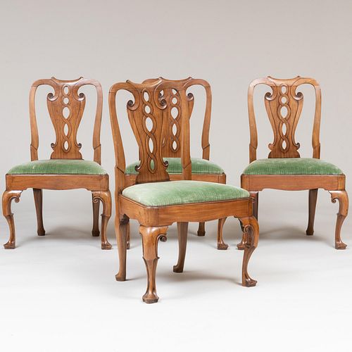 SET OF FOUR GEORGE II STYLE CARVED