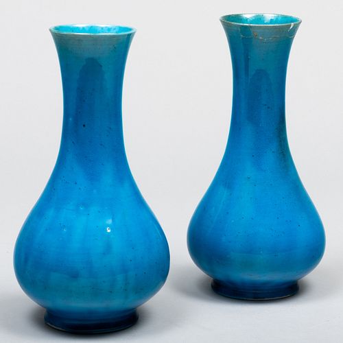 PAIR OF CHINESE TURQUOISE GLAZED 2e40a3