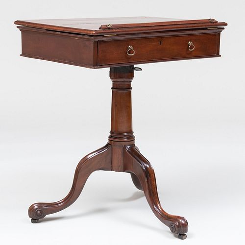 GEORGE III CARVED MAHOGANY AND