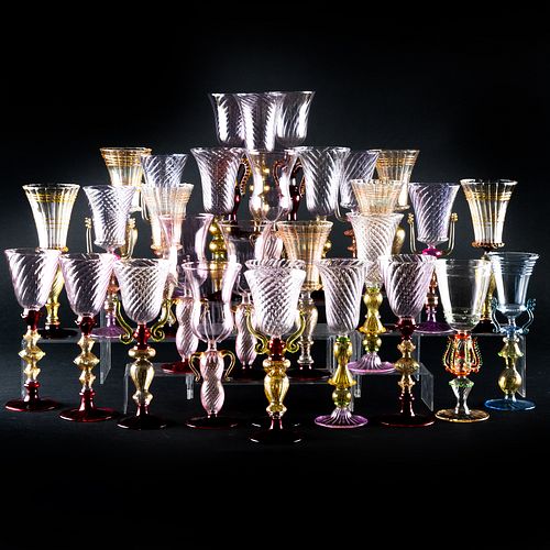 SET OF TWENTY EIGHT MURANO GLASS 2e40c6