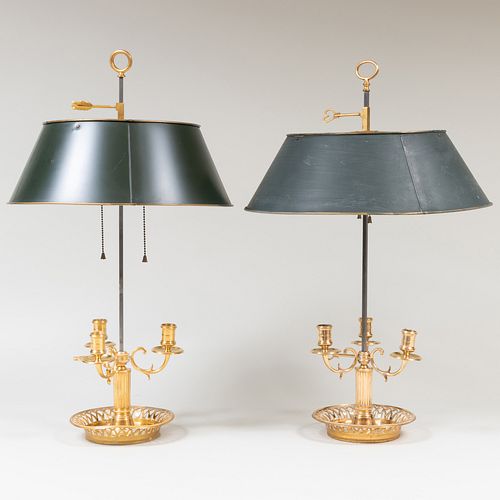 PAIR OF LOUIS XVI STYLE GILT-BRONZE