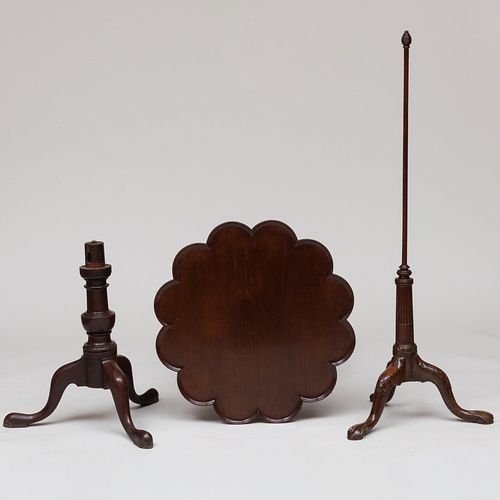 GEORGE II MAHOGANY TREFOIL TRIPOD