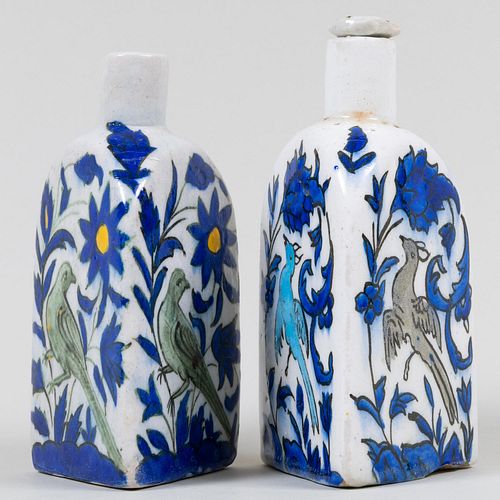 TWO PERSIAN PORCELAIN BOTTLESUnmarked.

7