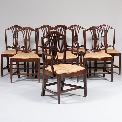 SET OF EIGHT GEORGE III MAHOGANY