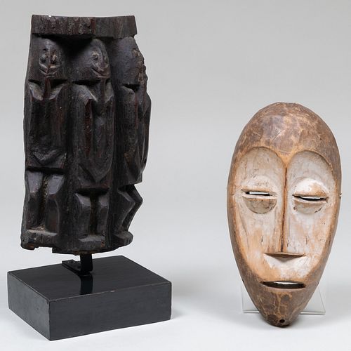 TWO CARVED WOOD ETHNOGRAPHIC MASKSFace: