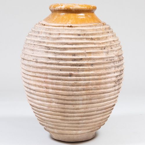 LARGE GREEK PARTIALLY GLAZED POTTERY