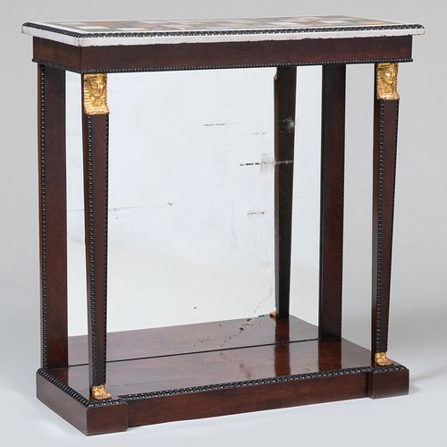 REGENCY STYLE MAHOGANY AND PARCEL-GILT