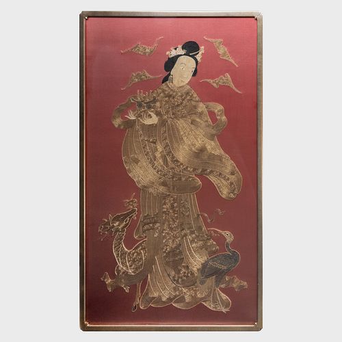 CHINESE EMBROIDERED PANEL OF GUANYIN61 2e427a