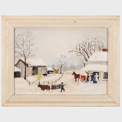 ATTRIBUTED TO GRANDMA MOSES 1860 1961  2e43bb