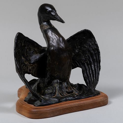 GEORGE NORTHUP (B. 1940): LOONBronze,