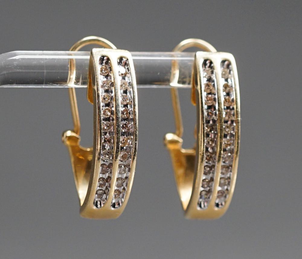 PAIR OF 14 KARAT YELLOW GOLD AND 2e44dd