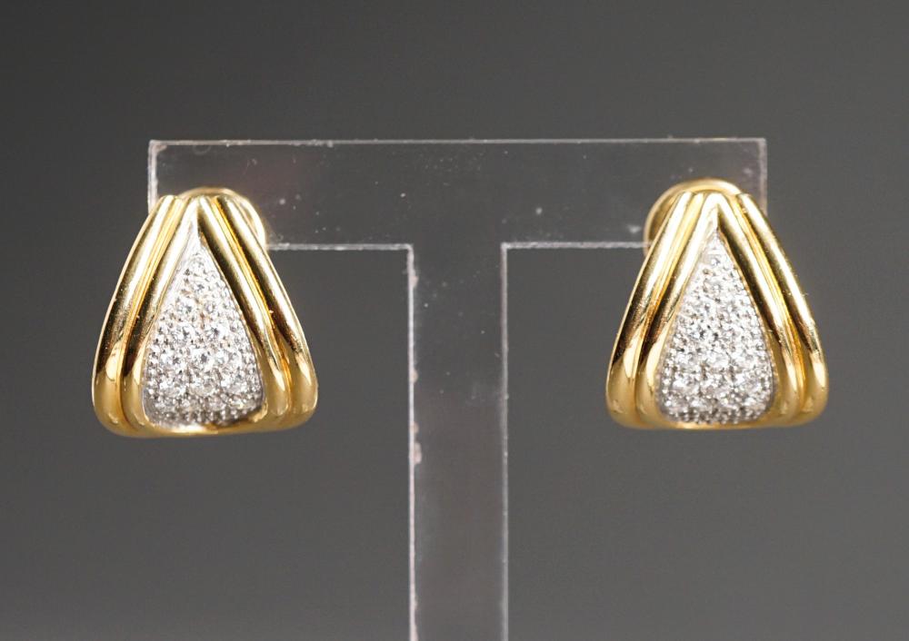 PAIR OF 14-KARAT YELLOW-GOLD AND