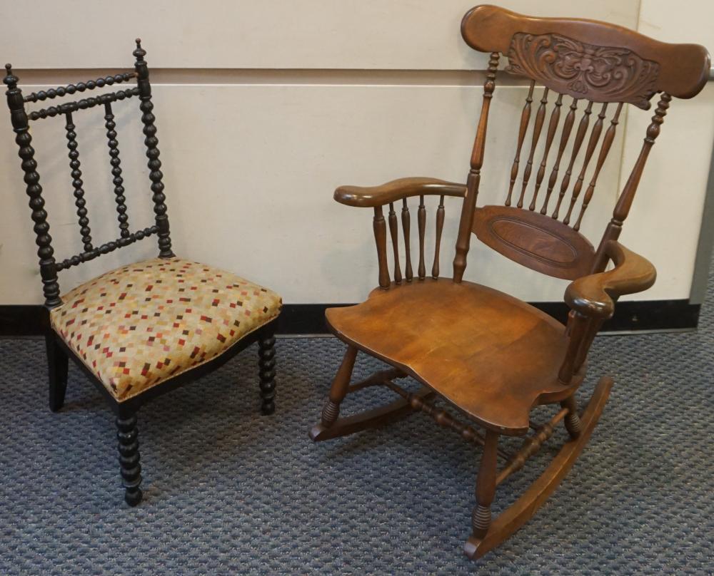 VICTORIAN STYLE TURNED WOOD SIDE CHAIR