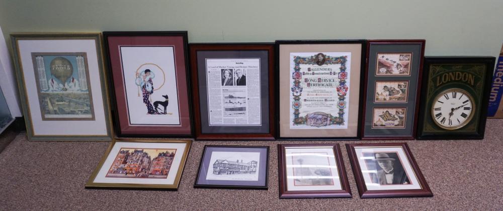 NINE ASSORTED FRAMED WORKS OF ART 2e4573