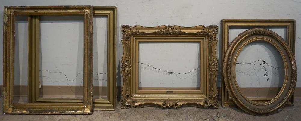 FIVE GILT WOOD AND GESSO FRAMESFive