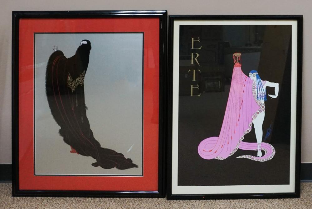 AFTER ERTE, TWO COLOR SERIGRAPHS,