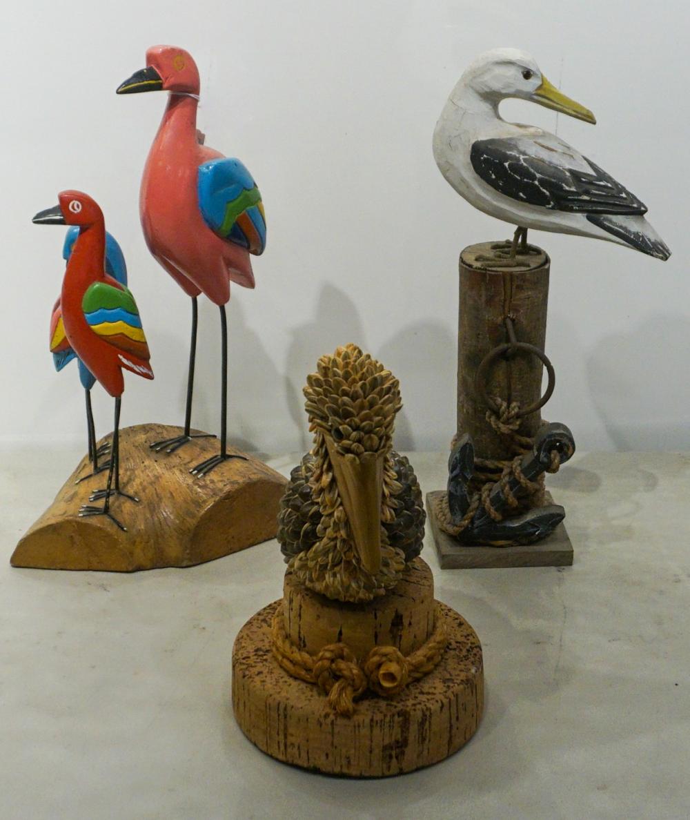 GROUP OF BIRD FIGURES, H OF TALLEST: