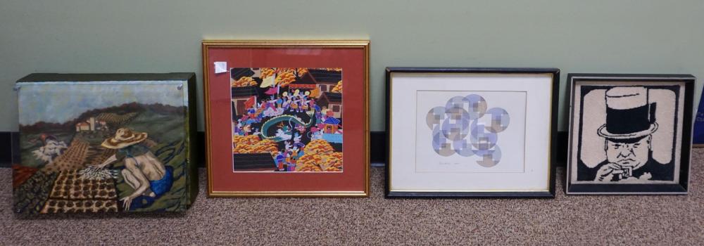 FOUR ASSORTED WORKS OF ARTFour