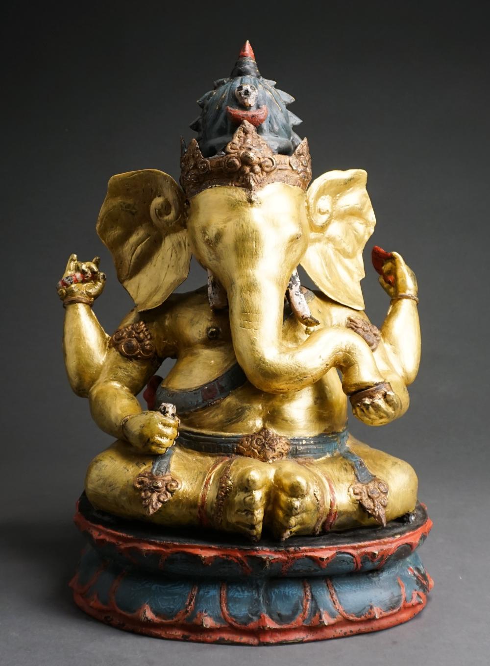 INDIAN GILT CAST METAL FIGURE OF