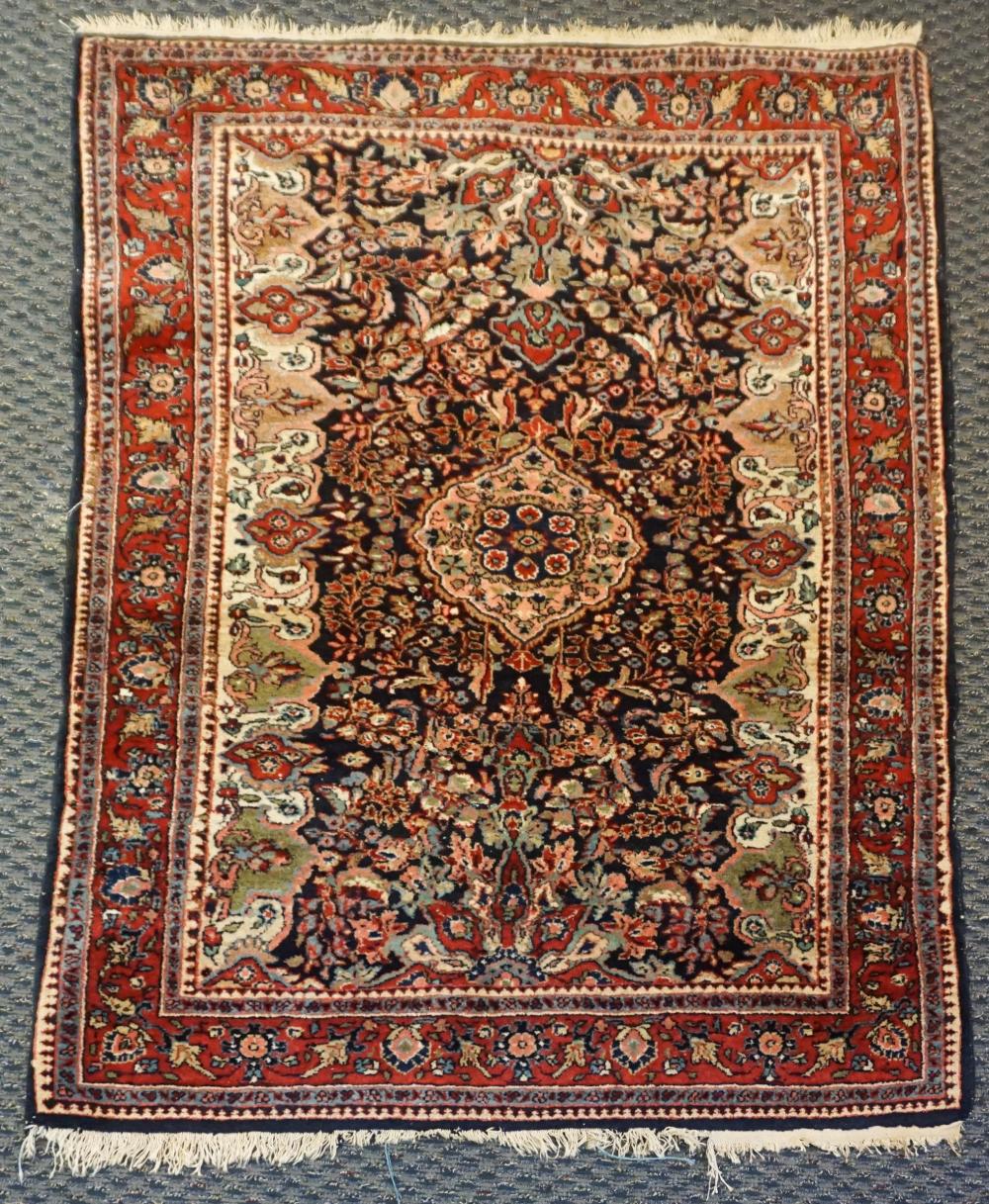 TABRIZ RUG, 4 FT 8 IN X 3 FT 5