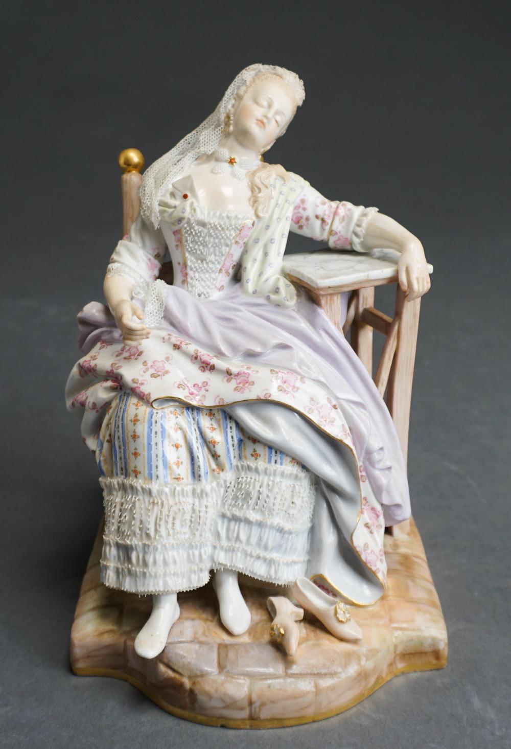 MEISSEN LACE FIGURINE OF THE SLEEPING 2e4730