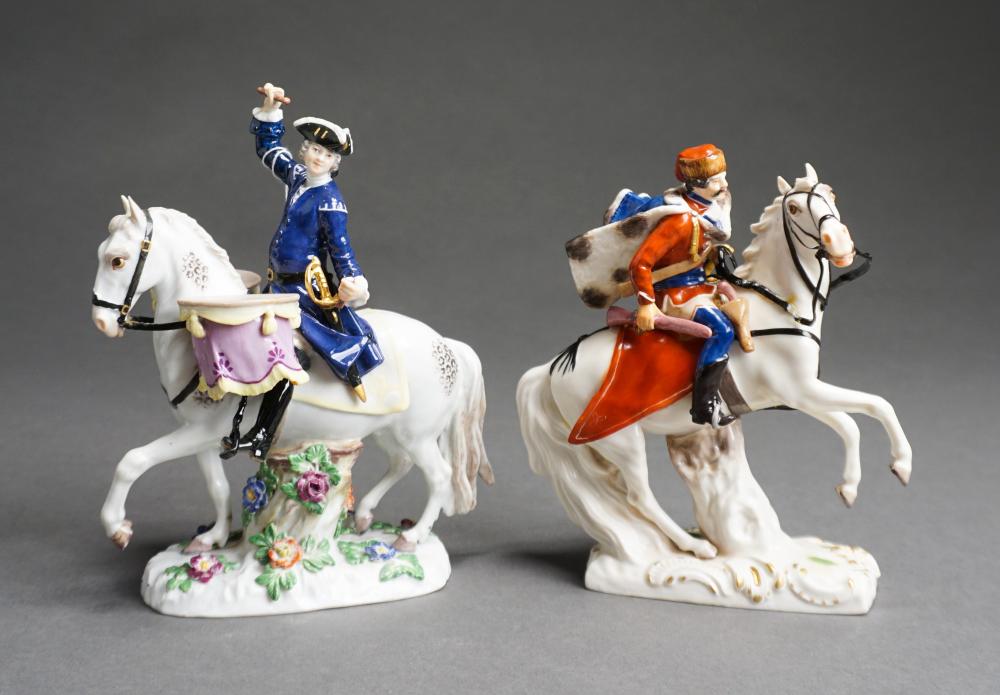 TWO MEISSEN EQUESTRIAN FIGURINES 2e473a