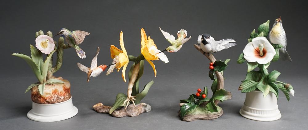 FOUR BOEHM BIRD FIGURINES AND FIGURAL 2e475d