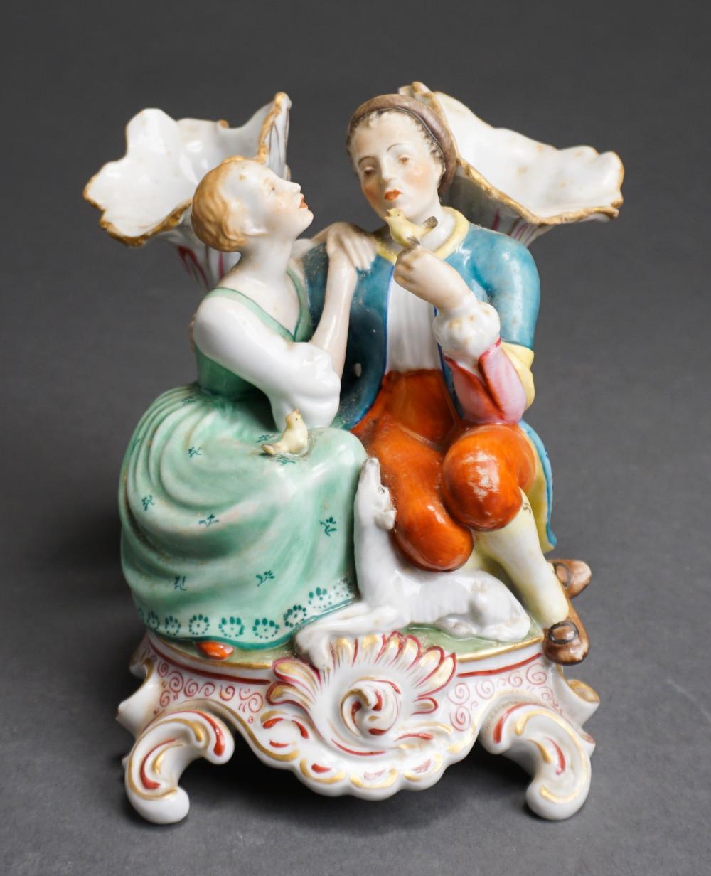 HEREND PORCELAIN FIGURAL TRUMPET