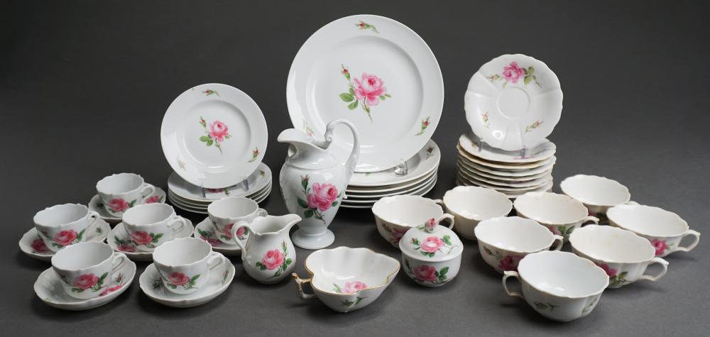 MEISSEN PINK ROSE-TYPE FORTY-FIVE