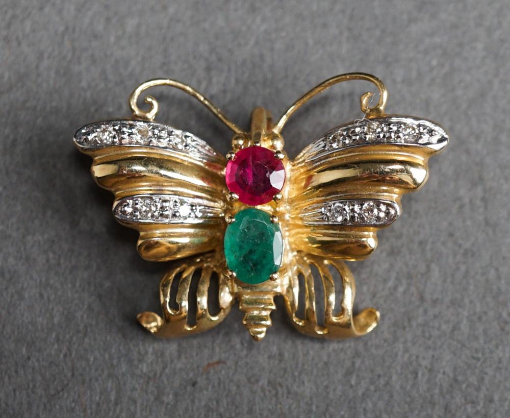 14 KARAT YELLOW GOLD RUBY EMERALD 2e47b4