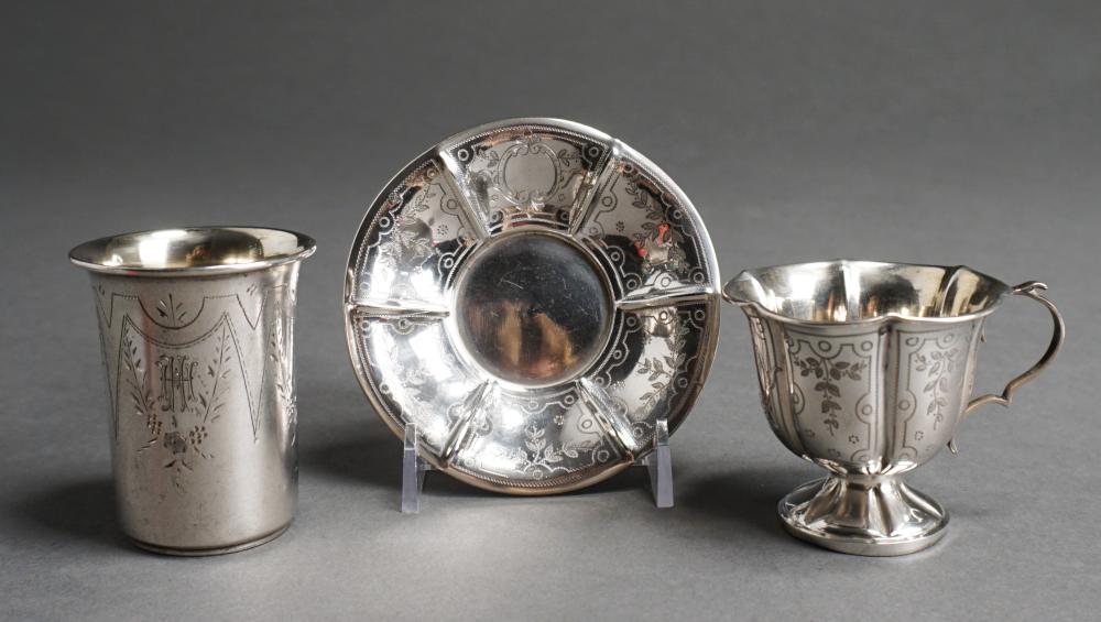 FRENCH 950-SILVER CUP AND SAUCER