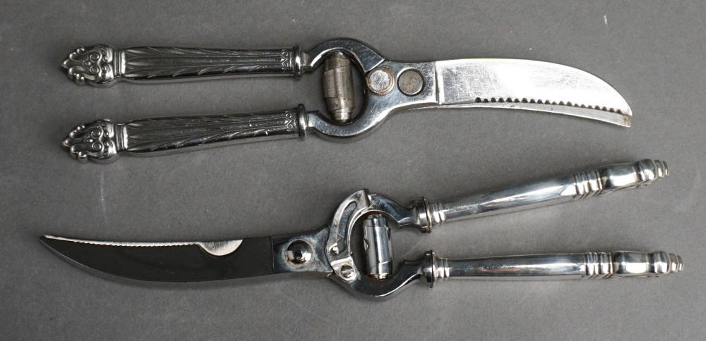TWO PAIRS STERLING SILVER HANDLE