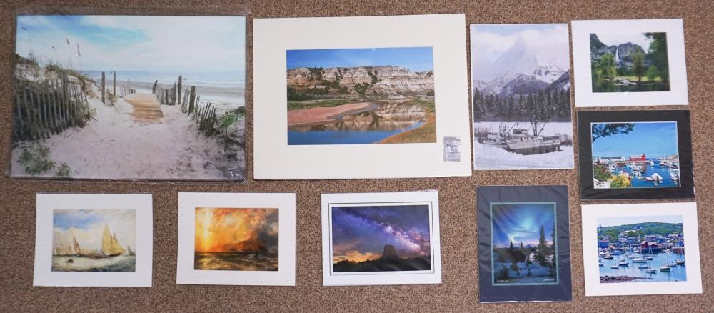 GROUP OF TEN UNFRAMED PHOTOGRAPHS