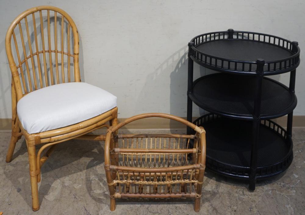 BAMBOO CHAIR AND MAGAZINE RACK