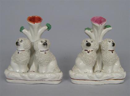 Pair of Staffordshire vases  4a0e2