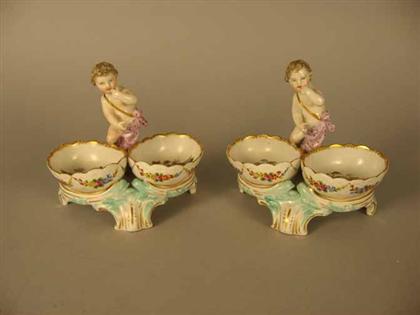 Pair of German porcelain figural 4a0e3