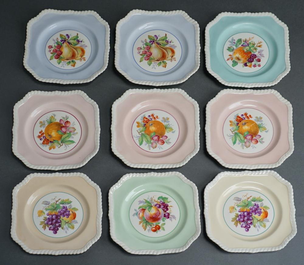 SET OF NINE JOHNSON BROS FRUIT PLATES