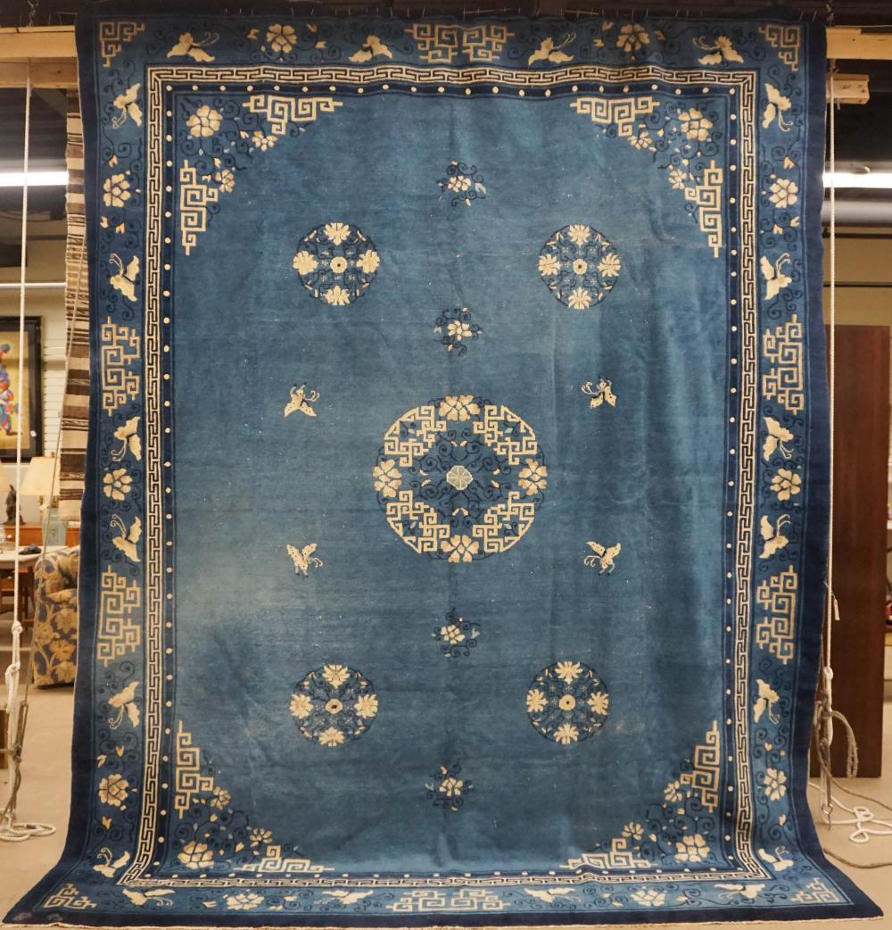 CHINESE BLUE GROUND RUG, 11 FT