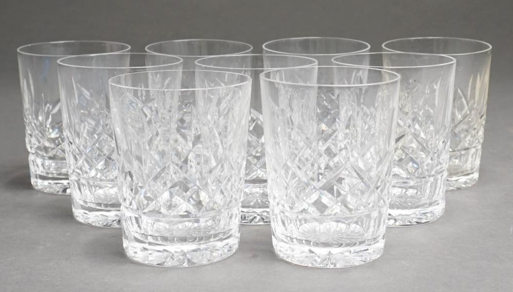 SET OF NINE WATERFORD CUT CRYSTAL