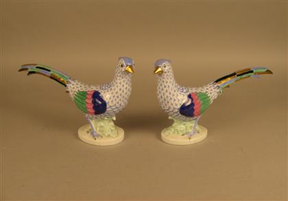 Pair of Herend pheasants    20th