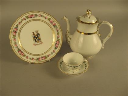 Three French porcelain table articles